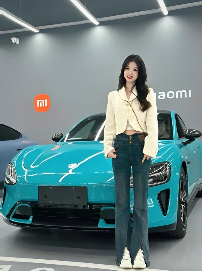 质量都这么高的吗？仙女也就长这样吧冰球突破豪华版小米SU7的美女车主(图8)